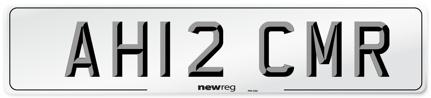 AH12 CMR Number Plate from New Reg